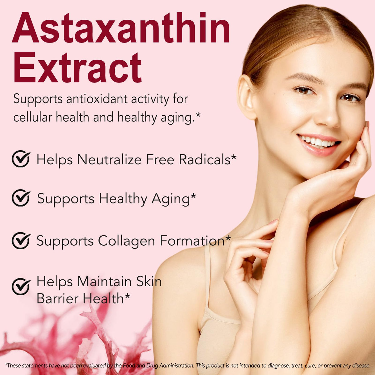 Astaxanthin Supplements 24mg | 120 Softgels | Natural Astaxanthin Antioxidant Supports for Eye, Skin & Joint Health | Fresh Microalgae Source | Non-GMO, Gluten Free