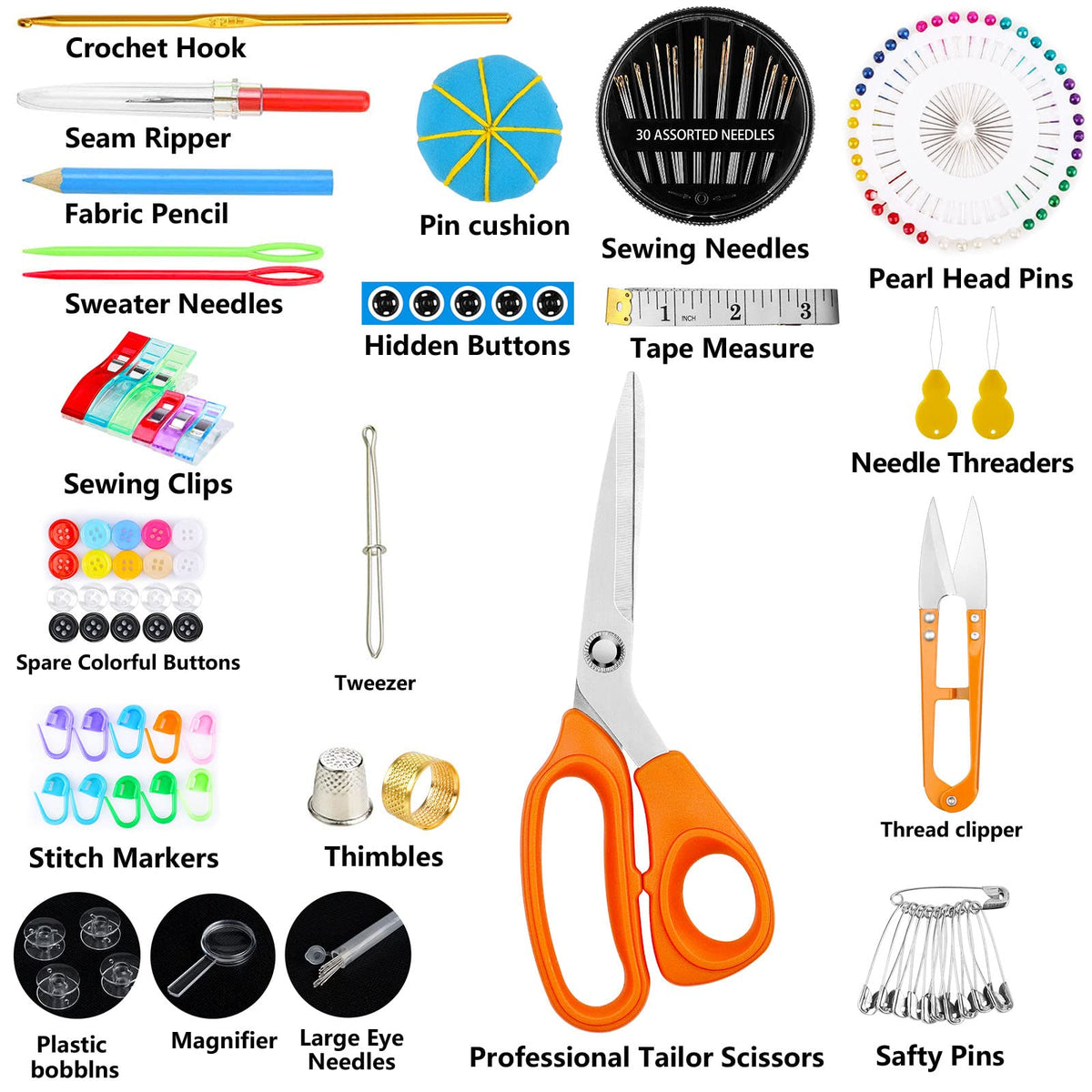 Maxfanay Sewing Kit for Adults Beginners, Portable Needle Thread Repair Kit