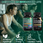 Boysea.Shilajit and Sea Moss Bundle - Sea Moss, Black Seed Oil, Ashwagandha, Ginger & Shilajit, Rhodiola Rosea, All in 1 Supplements - 540 Count