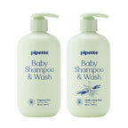 Pipette Baby Shampoo + Wash Discovery Duo, Pack of 2, Includes Fragrance Free and Vanilla + Ylang Ylang Scents, Gentle Tear-Free Newborn Baby Bath Essentials, Non-Toxic and Hypoallergenic