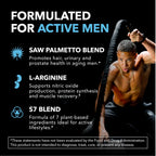 Saw Palmetto and L-Arginine for Men Capsules for Men's Health, 30 Servings