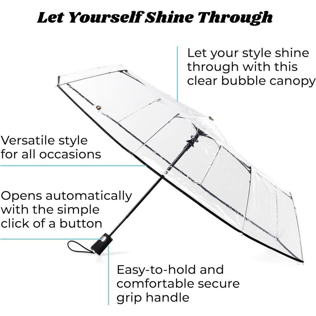 Buy now Ultra Clear Folding Umbrella with Auto Open Technology at indiglob india