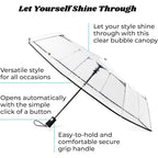 Buy now Ultra Clear Folding Umbrella with Auto Open Technology at indiglob india