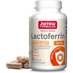 Buy now Jarrow Formulas Lactoferrin 250 mg - Immune-Supporting Glycoprotein - for Healthy Immune System Support & Iron Absorption - Freeze Dried - Gluten Free - Non-GMO - 60 Capsules (Servings) 60 Count (Pack of 1) Unflavored at indiglob india