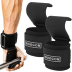 Weight Lifting Hooks with Lifting Wrist Straps (Pair) for Deadlifts, Pull Ups, Rows & Shrugs - Heavy Duty Adjustable Wrist Wraps with Thick Padded Support - Gym Workout Grips & Gloves for Powerlifting, Men & Women
