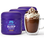 MoonBrew Magnesium Hot Cocoa Sleep Aid - Sugar-Free Calming Drink Mix - 3PK | Nighttime Sleepy Powder with Zinc Glycinate, Chocolate Flavor for Relaxation, Stress & Deep Rest, Melatonin Free