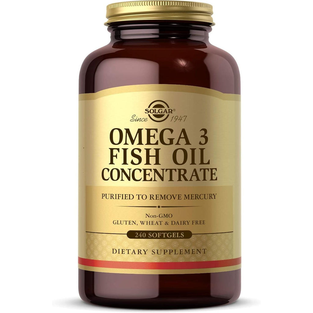 Buy now Solgar Omega-3 Fish Oil Concentrate, 240 Softgels at indiglob india