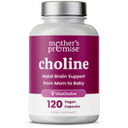 Mother's Promise Prenatal Choline 550mg with VitaCholine®, 120 Vegan Capsules