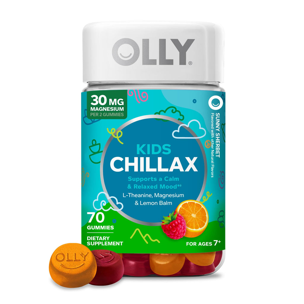 OLLY Kids Chillax, for a Calm and Relaxed Mood,* Magnesium - 50 Count