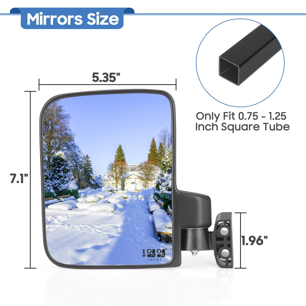 Golf Cart Side Mirrors No Drilling for Yamaha Club Car EZGO