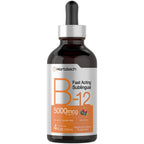 Horbaach B12 Vitamin 5000 mcg Sublingual | 4 Fl Oz | as Methylcobalamin and Cyanocobalamin | Liquid Vegetarian Drops | Berry Flavor | Non-GMO & Gluten Free Supplement