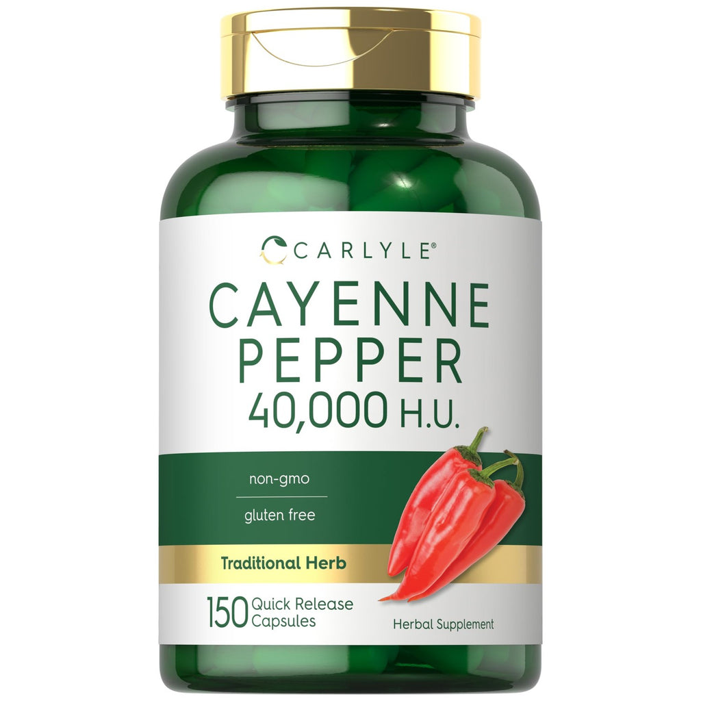 Carlyle Cayenne Pepper Capsules | 40,000 HU | 150 Count