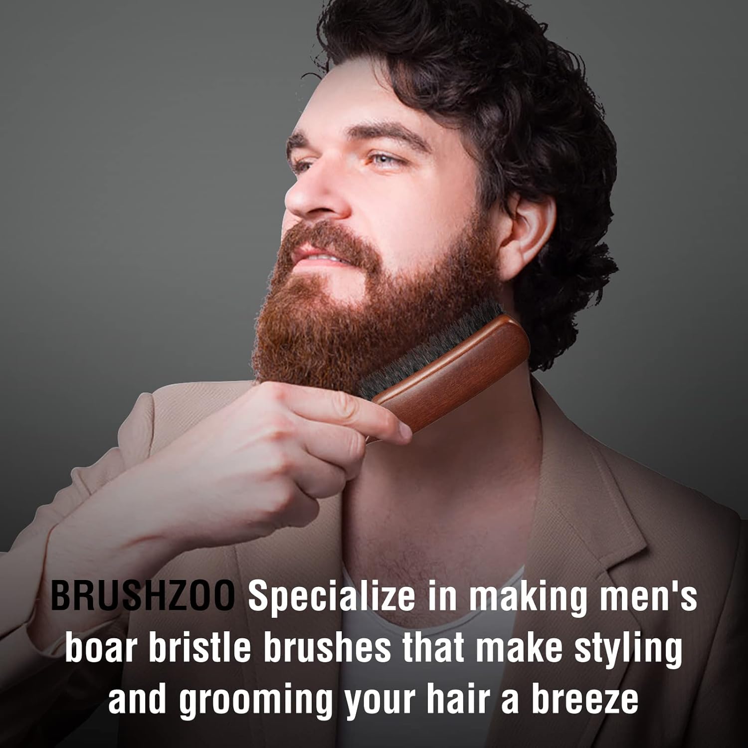 Buy now Hair Brush for Men Thin Fine Normal Hair, Boar Bristle Hair Brush for Add Shine Improve Texture Reduce Frizz, Hairbrush for Beard Straightens Softens at indiglob india
