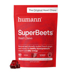 HumanN SuperBeets Heart Chews, Pomegranate Berry Flavor, 180 Ct | Blood Pressure Support, Nitric Oxide, Heart Health & Energy, Beet Root Powder & Grape Seed Extract, Once Daily, Made in USA