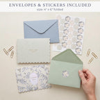 ZICOTO Beautiful Thank You Cards Set of 30 With Envelopes and Cute Stickers