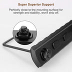 Bontok Single Picatinny Aluminum Accessory Rail Set 3 5 7 9 11 13 Slots with 13 T-Nuts & Screws, 6 Wrench-Rounded Corner