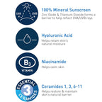 Buy now CeraVe 100% Mineral Sunscreen SPF 30, Face sunscreen With Zinc Oxide & Titanium Dioxide, Hyaluronic Acid + Niacinamide + Ceramides, Oil Free, Travel Size 2.5 oz at indiglob india