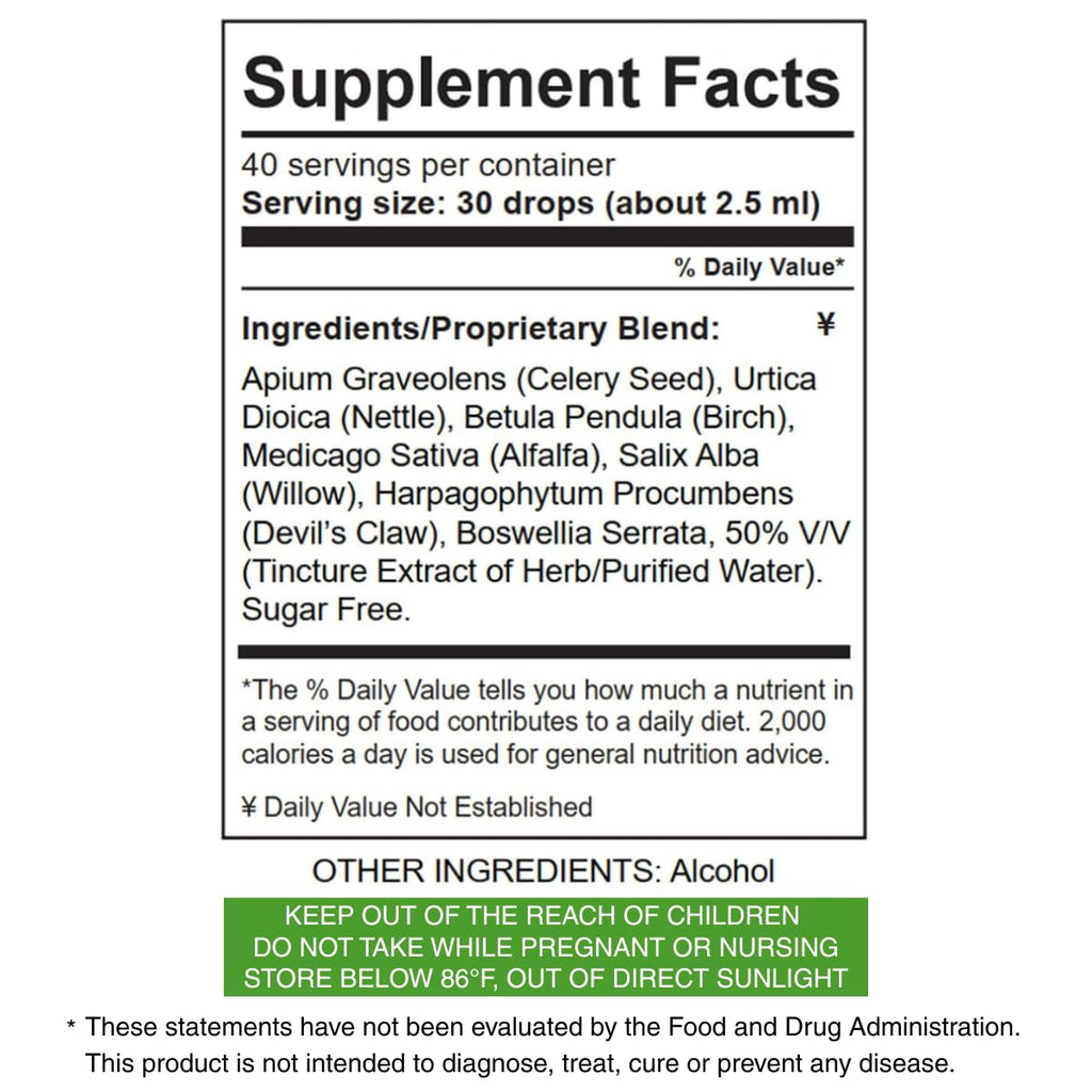 Life Tones Uric Acid Support – Lifetones 7-Herb Liquid Tincture with Celery Seed, Boswellia, Devil's Claw & Willow – Sugar-Free – Uric Acid Flush & Joint Comfort – 40 Servings, 3.38 fl oz
