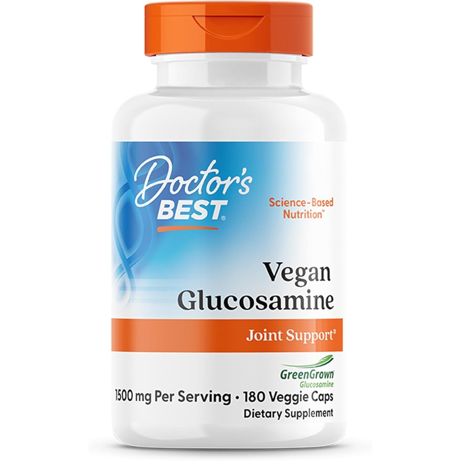 Buy now Doctor's Best Vegan Glucosamine Sulfate, Joint Support, Non-GMO, Vegan, Gluten Free, Soy Free, 750 mg 180 Veggie Caps at indiglob india