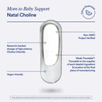 Ritual Natal Choline Supplement 550mg - 60 Capsules - 30 Servings | Support Baby’s Cognitive Function When Taken During Pregnancy and Postpartum Choline Content in Breastmilk* - Vegan - Citrus