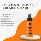 Keratin FiX Remover of K – Keratin Bond Adhesive Remover for Hair Extensions – Professional Use – 100 ml Spray