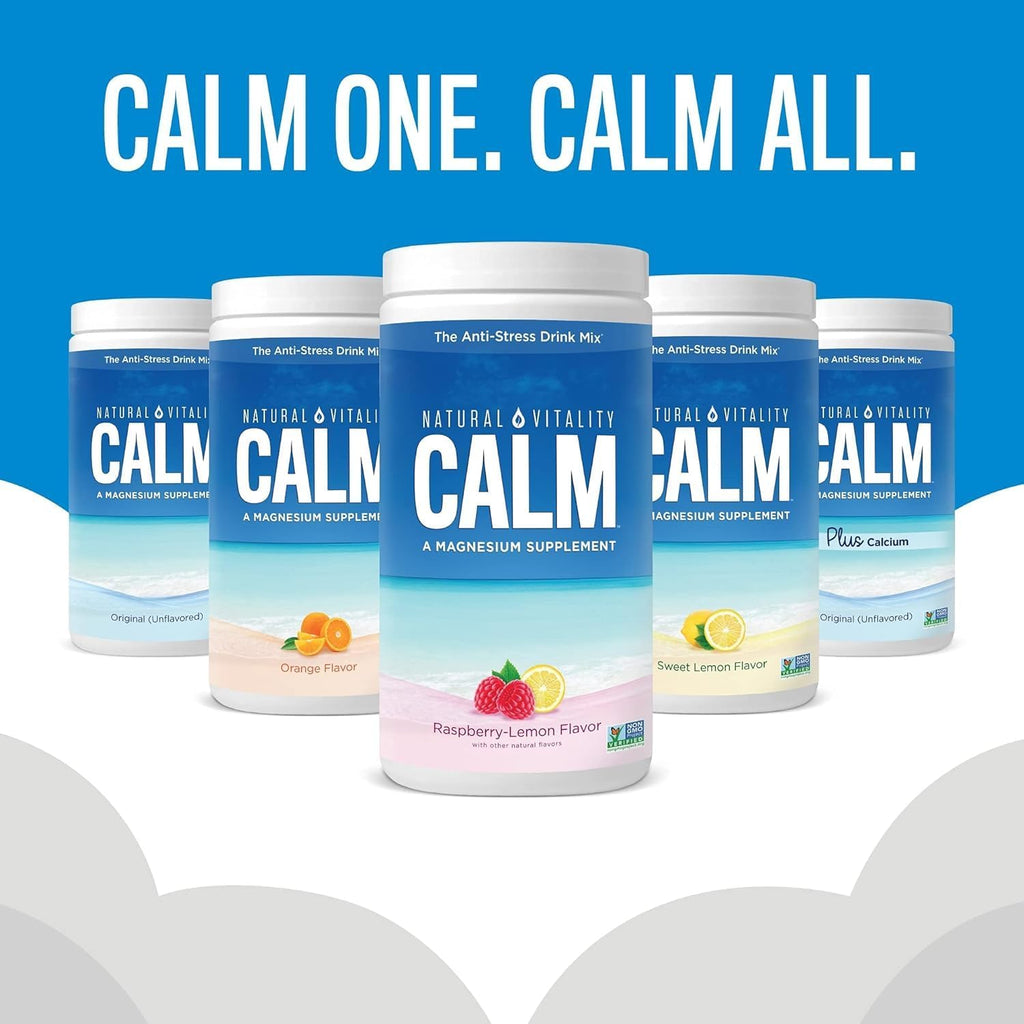 Buy now Natural Vitality Calm, Magnesium Supplement, Anti-Stress Drink Mix Powder, Original, Raspberry Lemon - 8 Ounce (Packaging May Vary) at indiglob india