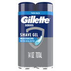 Gillette Series 3X Action Shave Gel, Moisturizing Twin Pack (7 Ounce Each) (Pack of 3)