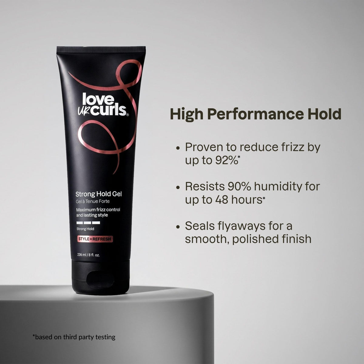 Love Ur Curls Strong Hold Curl Gel for Curly Hair - Anti Frizz Definition