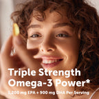 Micro Ingredients Triple Strength Omega-3 Fish Oil 4,200 mg Per Serving | EPA 1200mg + DHA 900mg Per Serving, Wild Caught Fish Source, Lemon-Flavored, 240 Softgels, Burpless, No Fishy Aftertaste.