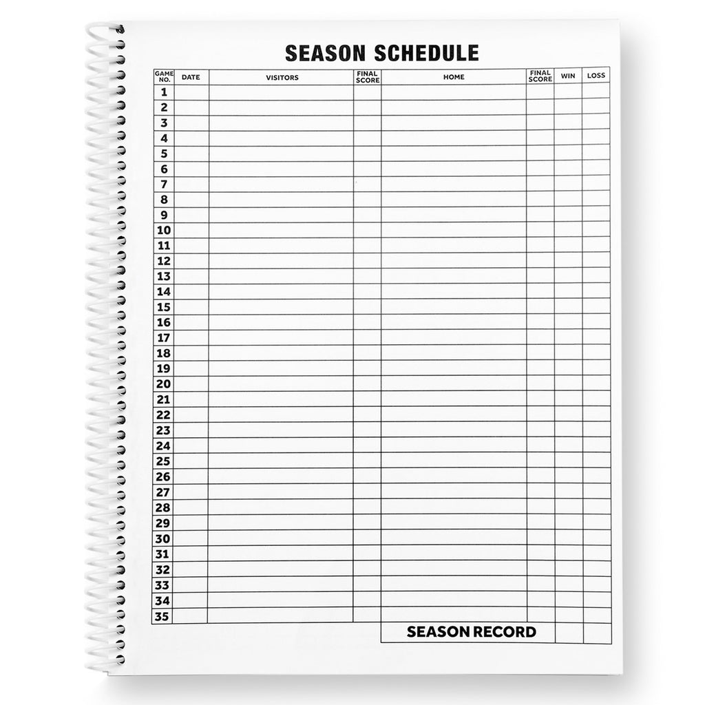 Murray Sporting Goods Baseball/Softball Scorebook - Side-By-Side Spiral Bound - 35 Games