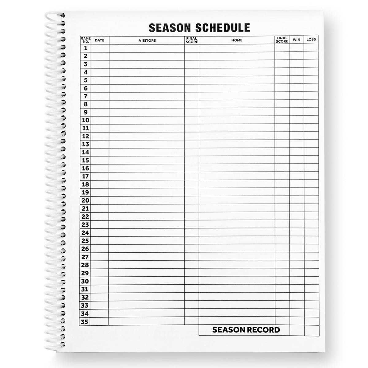Murray Sporting Goods Baseball/Softball Scorebook - Side-By-Side Spiral Bound - 35 Games