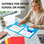Folders with Pockets, 6 Pack Assorted Colors, 2 Pocket, Colored File Folder