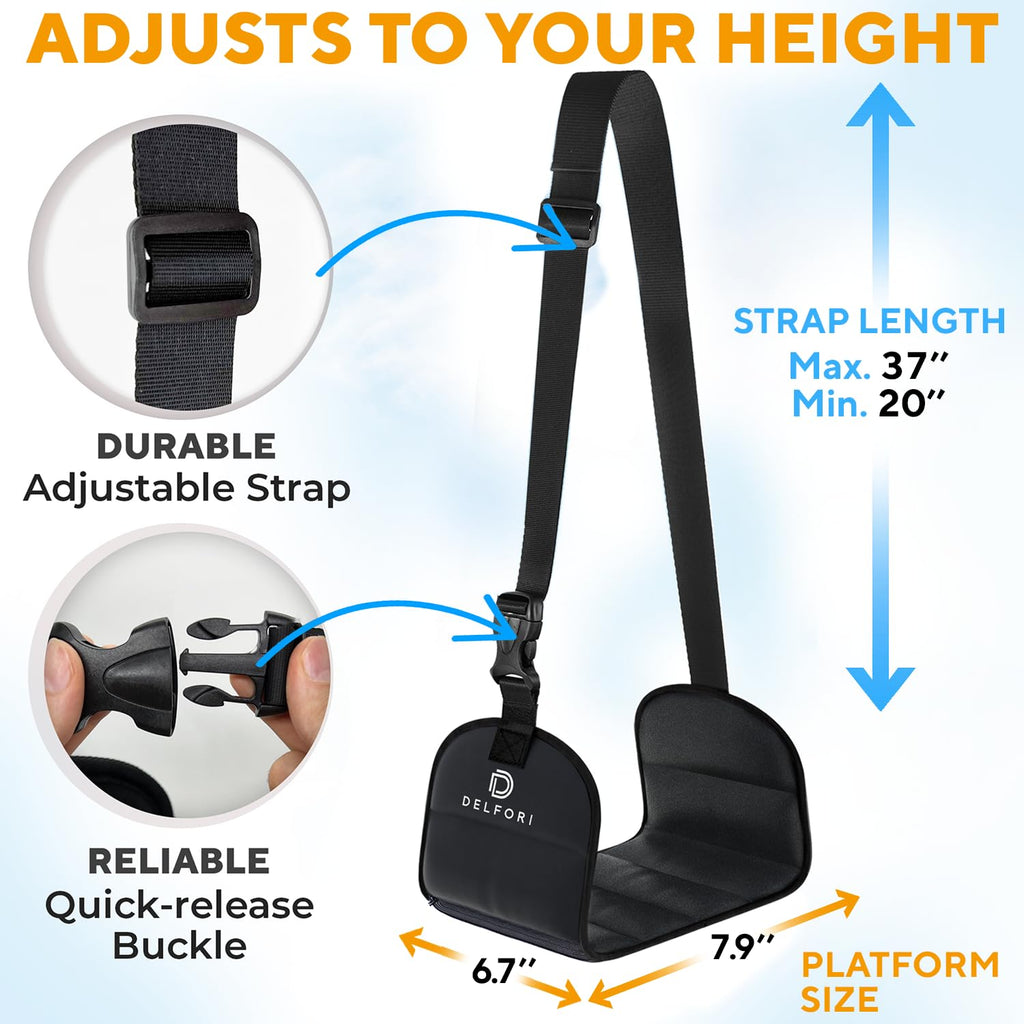 Foot Hammock for Plane Travel, Foot Sling Eases Swelling on Long Flights