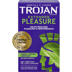 Buy now TROJAN Extended Pleasure Condoms, TROJAN Condoms, 12 Count at indiglob india