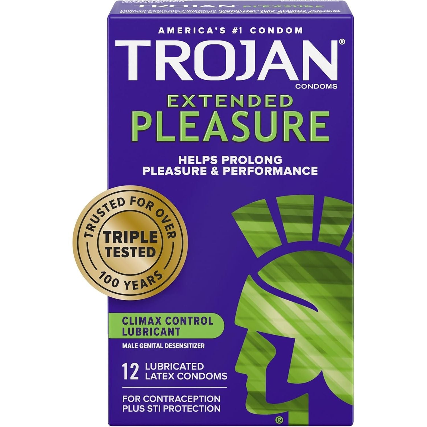 Buy now TROJAN Extended Pleasure Condoms, TROJAN Condoms, 12 Count at indiglob india