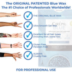 Cirepil BLUE Stripless Hard Wax Beads Bag 28.22oz / 800g | Face, body & bikini wax, unscented | Ideal for sensitive skin | Refill bag, low-temp, fluid gel texture, easy hair-removal