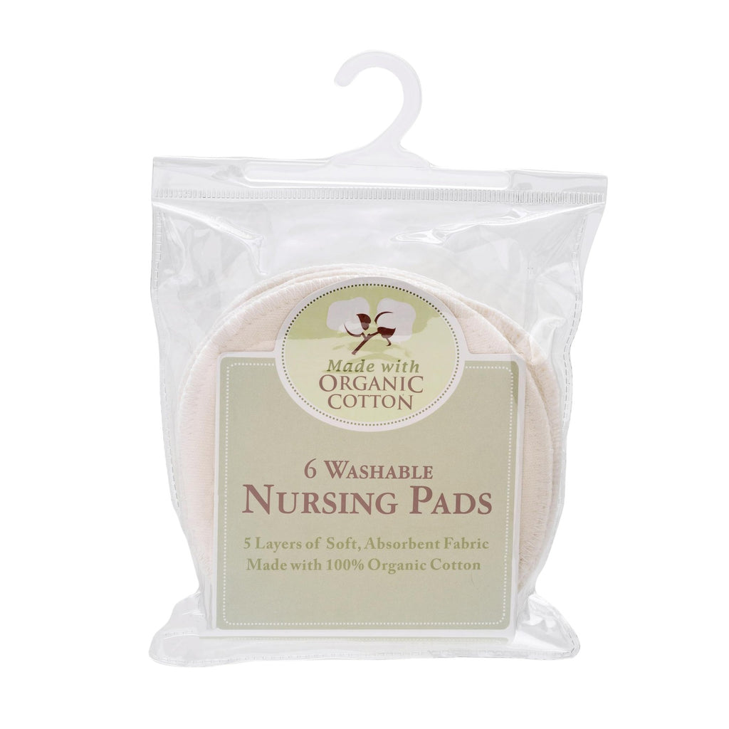TL Care Nursing Pads Made with Organic Cotton, Natural Color, 6 Count
