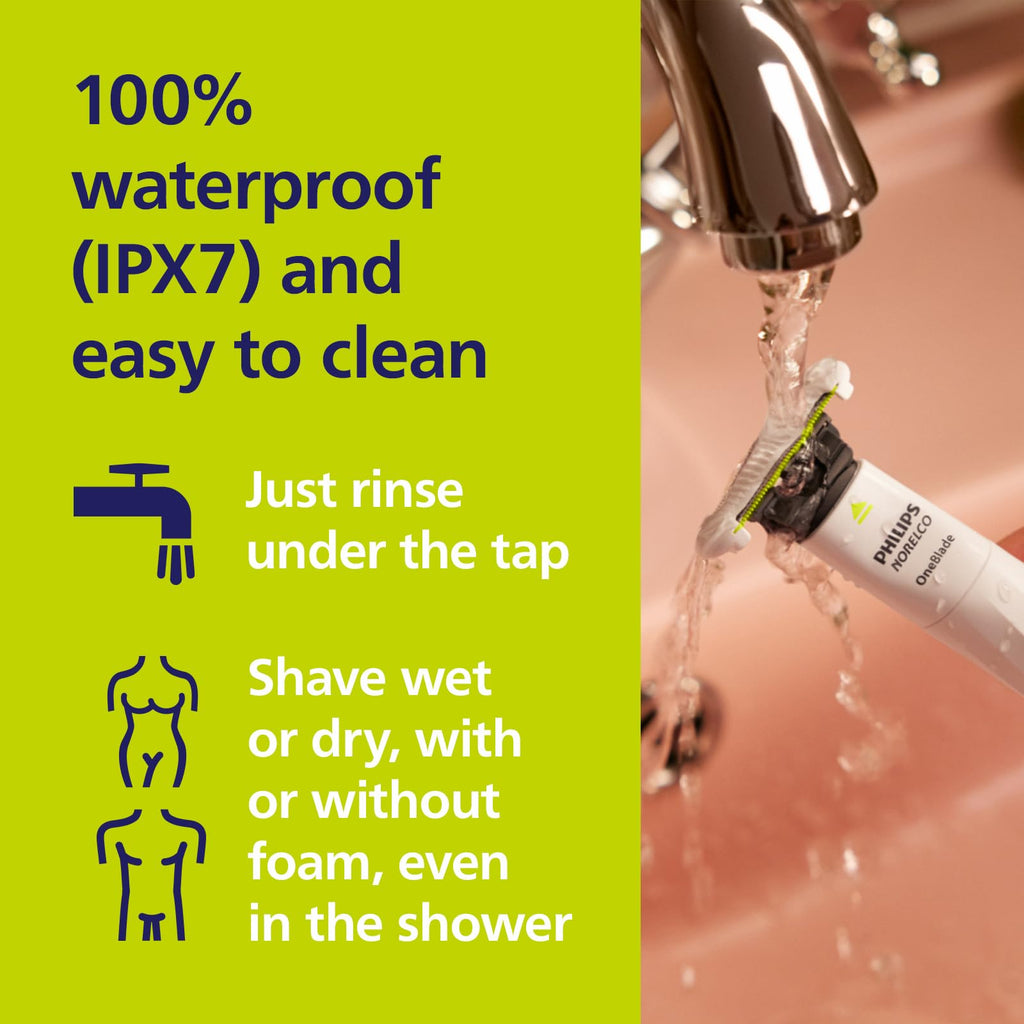 Philips Norelco OneBlade Skin Protect Replacement Blades, 2 Count | Genuine SkinProtect Blades, Designed for Intimate Pubic Grooming, Stainless Steel, Blades Last Up to 8 Months, QP229/80