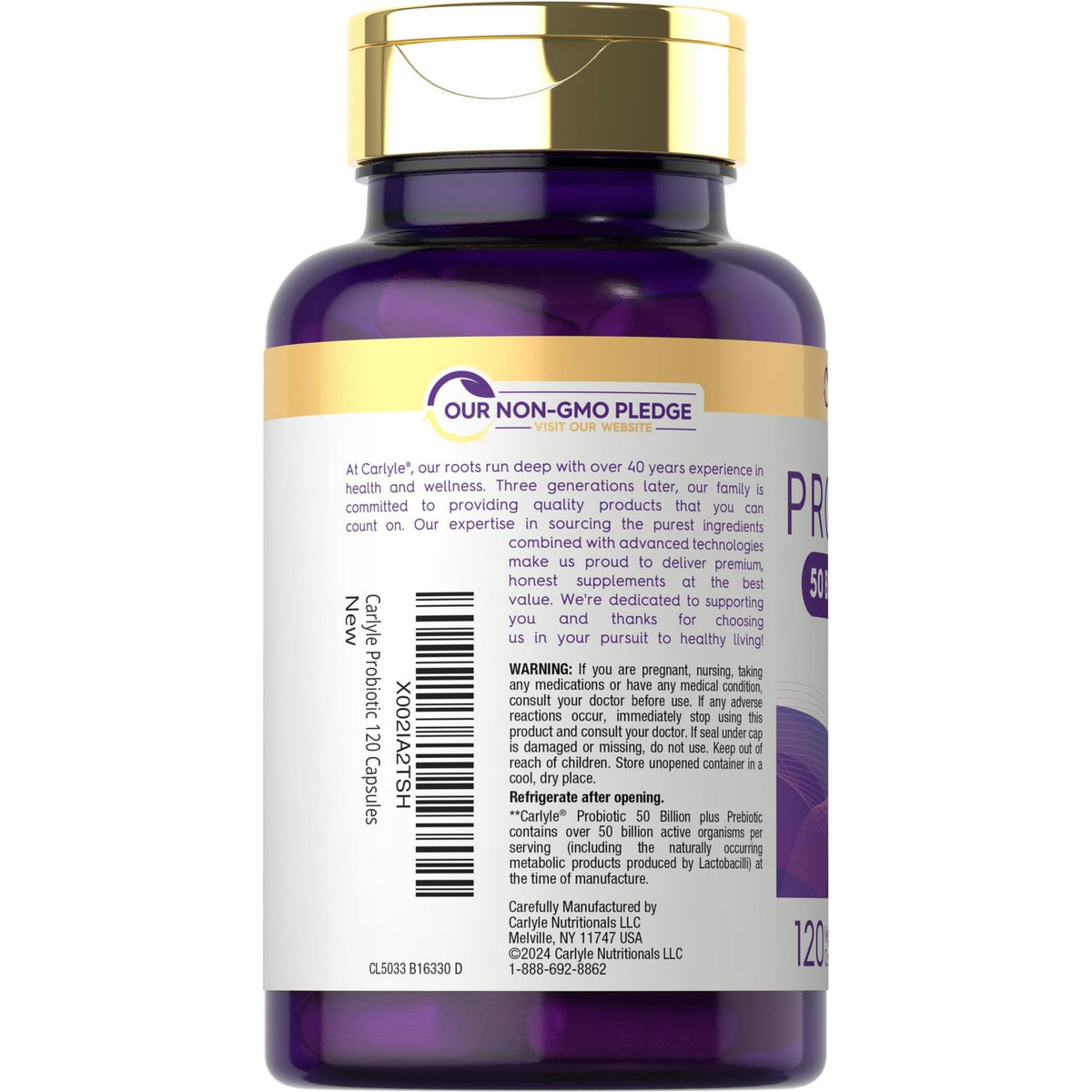 Carlyle Probiotics with Prebiotics | 120 Capsules