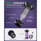Buzbug LED Bug Zapper Indoor Outdoor, Up to 50000 Hrs Lifespan Lamp, Energy Saving & Dual Band Attraction, 5.6 ft Power Cord, High Voltage Mosquito Fly Zapper Trap Killer -MO008C