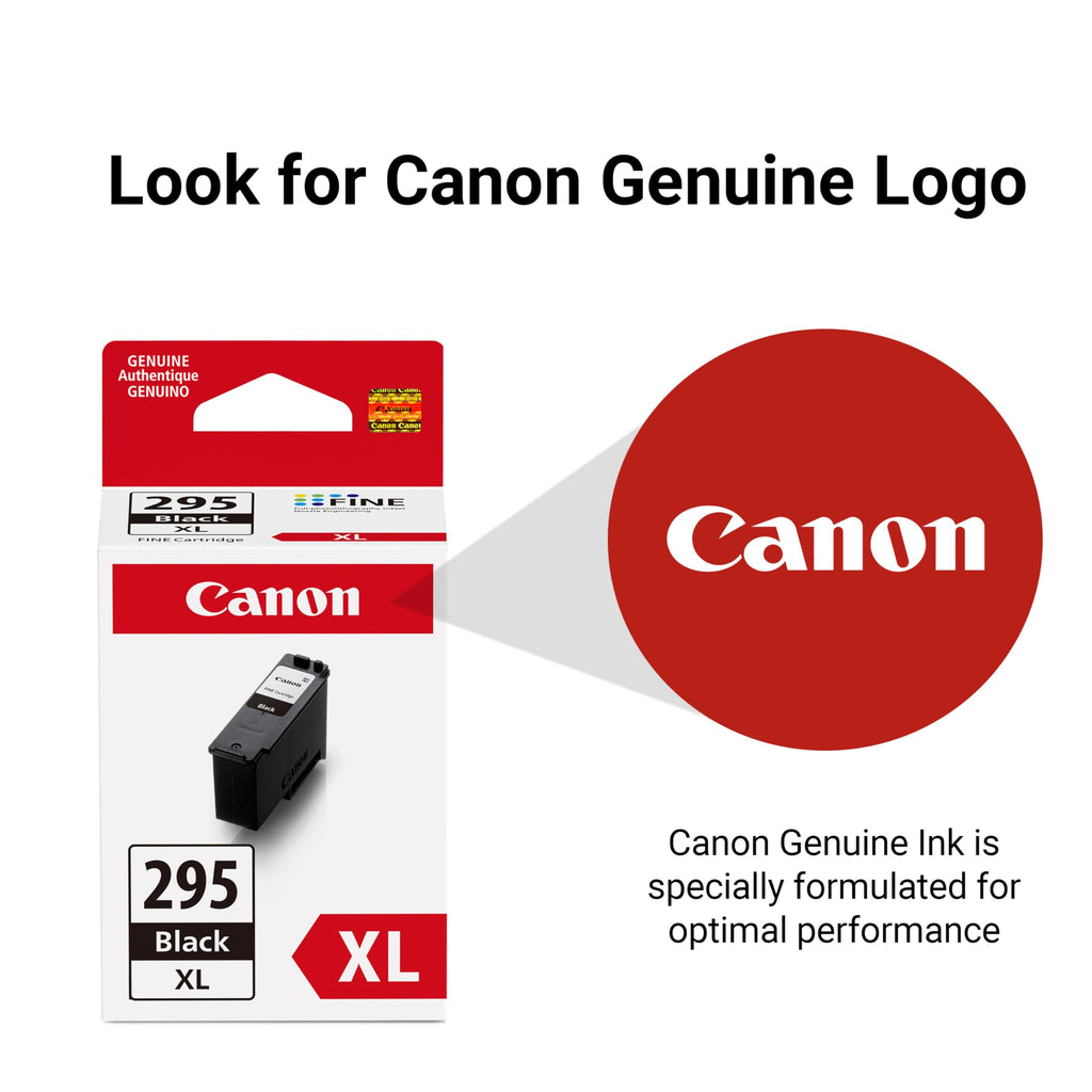 Canon PG-295XL Genuine Black Ink Cartridge, Compatible with TR7120, TS6520, TS4320