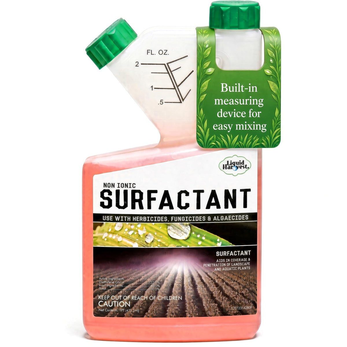 Liquid Harvest Concentrated Surfactant for Herbicides Non-Ionic 16oz, Increase Product Coverage, Increase Product Penetration, Increase Product Effectiveness