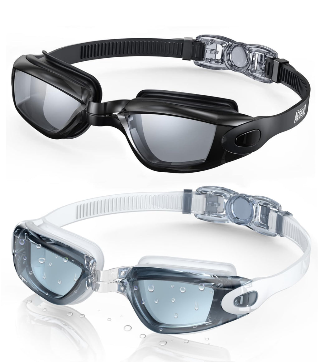 Buy now Aegend Swim Goggles, 2 Pack Swimming Goggles No Leaking Adult Men Women Youth at indiglob india