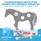 Ivermectin Equine Paste 1.87% – Apple Flavored Oral Dewormer for Horses, 6-Pack
