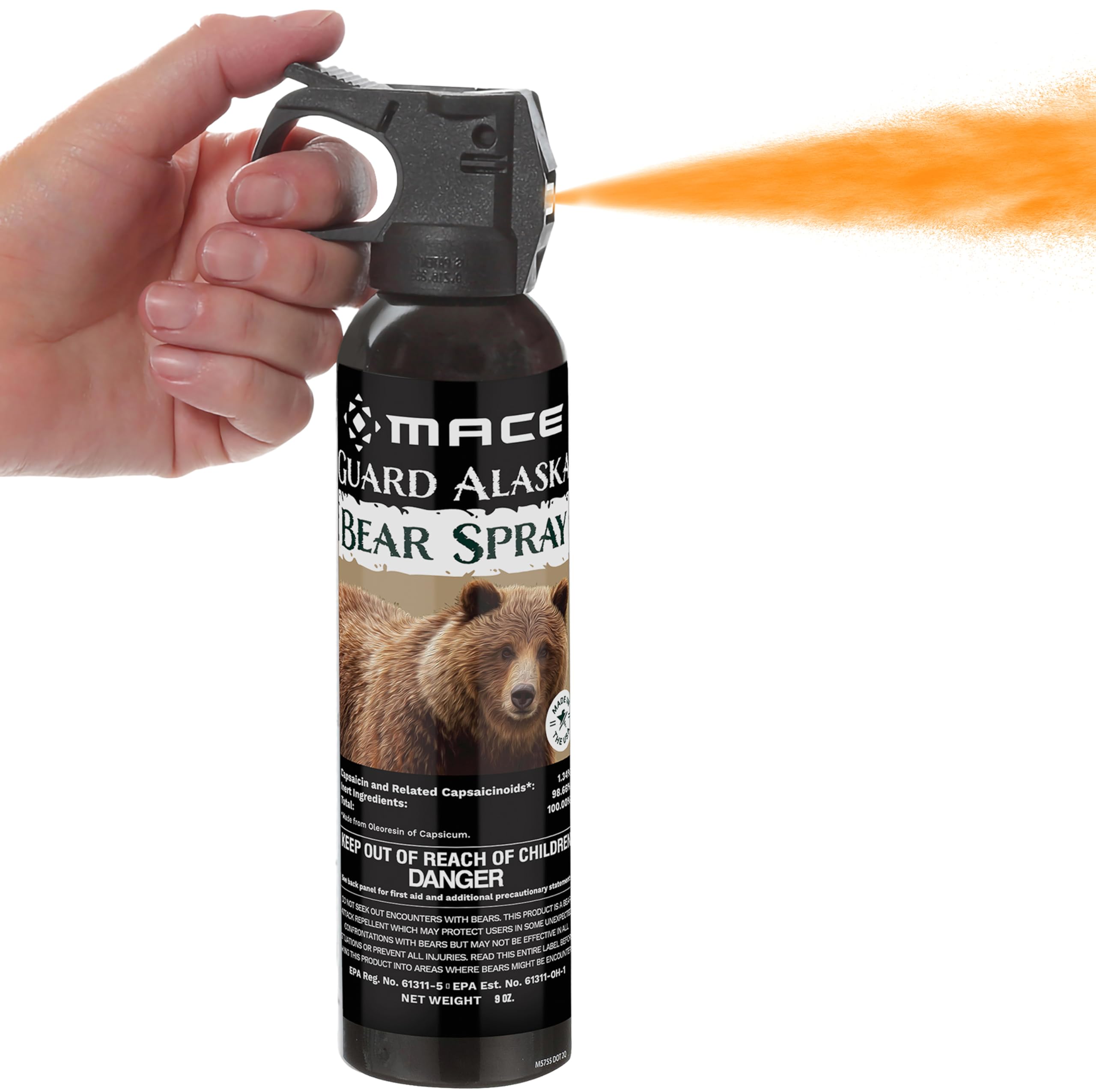 Buy now Mace Bear Spray - Guard Alaska Bear Deterrent Self Defense Spray with Heavy Duty Holster, 9 oz, EPA Registered, Up to 40 Feet Range, Personal Protection for Hiking, Camping, Hunting, & Outdoor Safety at indiglob india
