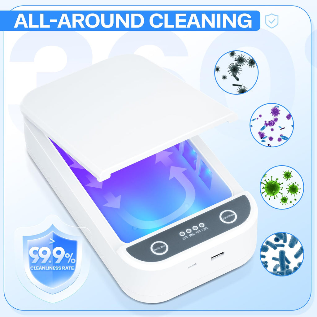 Nail Tool Cleaner with Blue Light,Portable USB Cleaner For Nail Tools ﻿