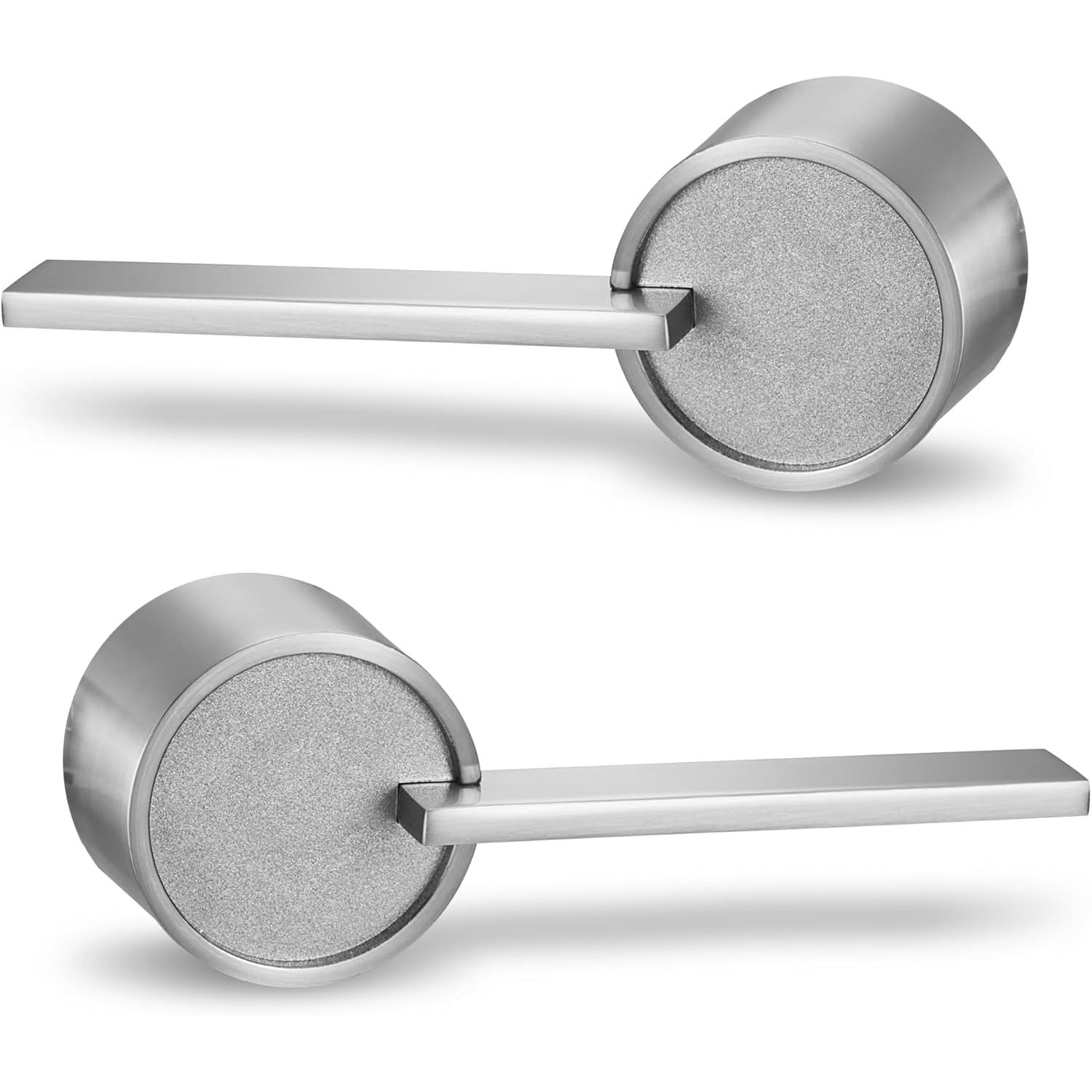Buy now Berlin Modisch Zero Gravity Urban Series Dummy Lever Door Handle Pack of 2 Non-Turning Single Side Pull Only Lever Set [for Closet or French Doors] Heavy Duty – Iron Black Finish Dummy 2 Pack [Non turning pull only] Satin Nickel at indiglob india