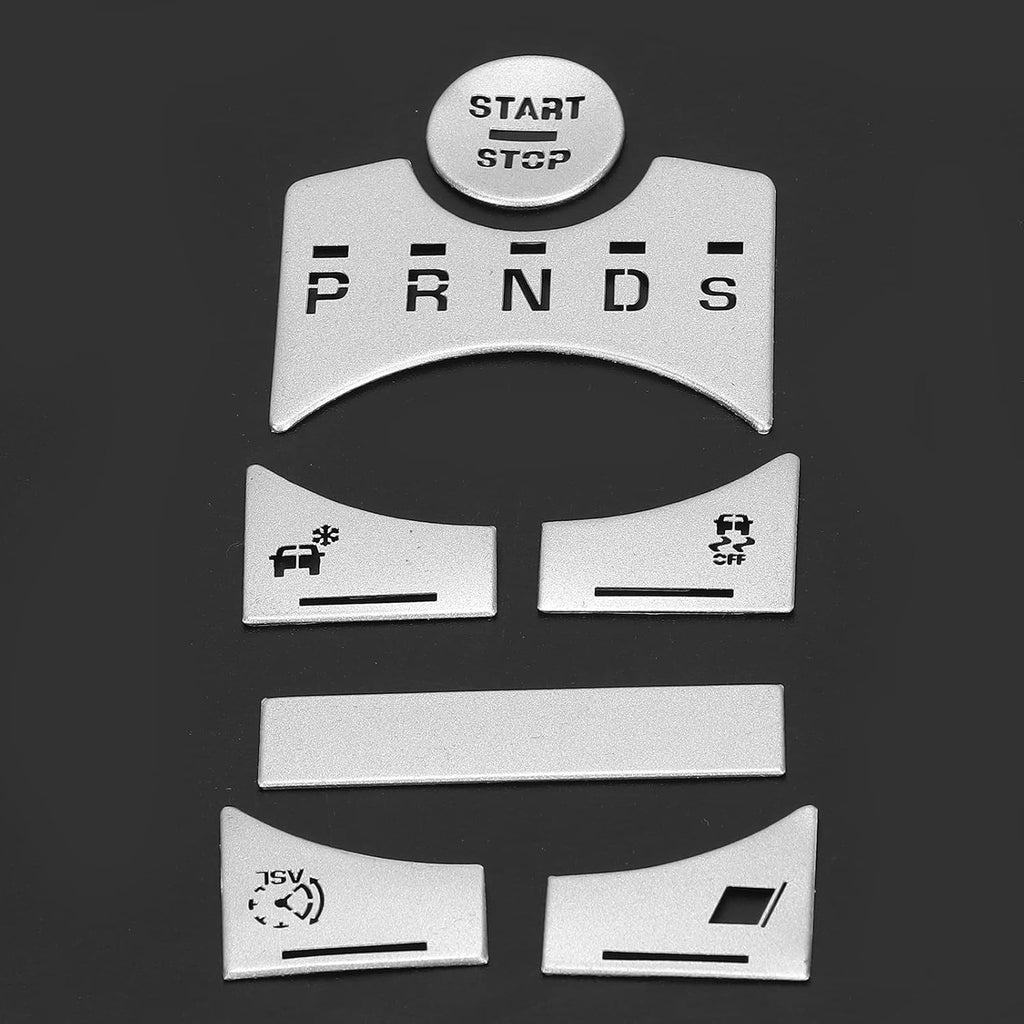 Buy now Central Control Panel Button, 7pcs Central Control Gear Shift Panel Button Cover Sticker Button Frame Cover Decal Trim Replacement for XF 2012?2015 Silver at indiglob india