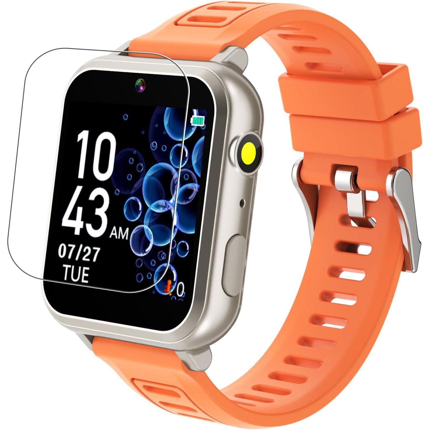 Buy now Smart Watch for Kids Gift for Girls Age 5-12, 1.54" Touch Screen Watch with HD Camera Video 39 Games Music Pedometer Flashlight Alarm Clock, Gifts for 7 8 9 10 Year Old Girls Boys Orange at indiglob india