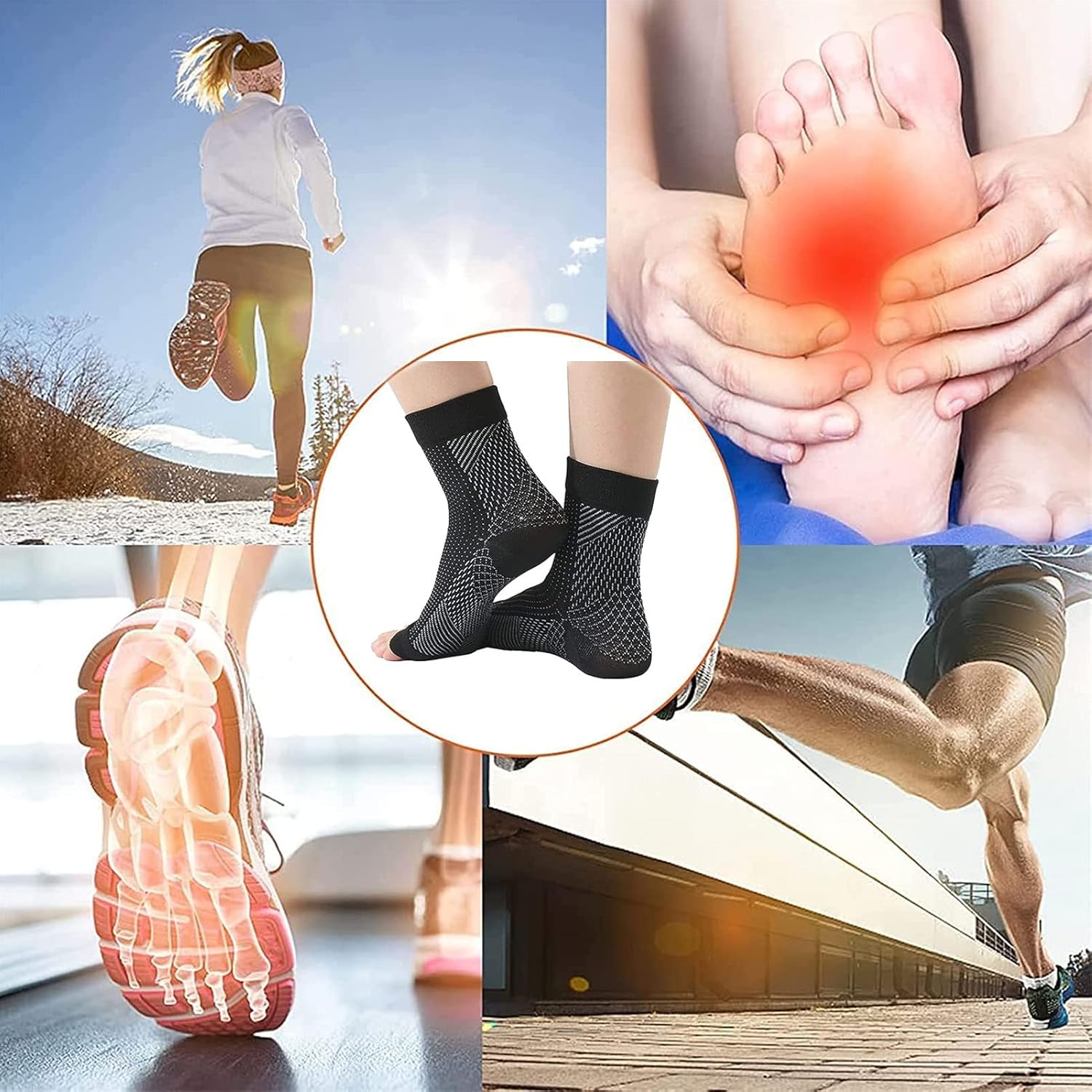 Buy now Neuropathy Socks for Women and Men,Soothe Relief Compression Socks, Ankle Brace for Plantar Fasciitis Sleeve Soothe at indiglob india
